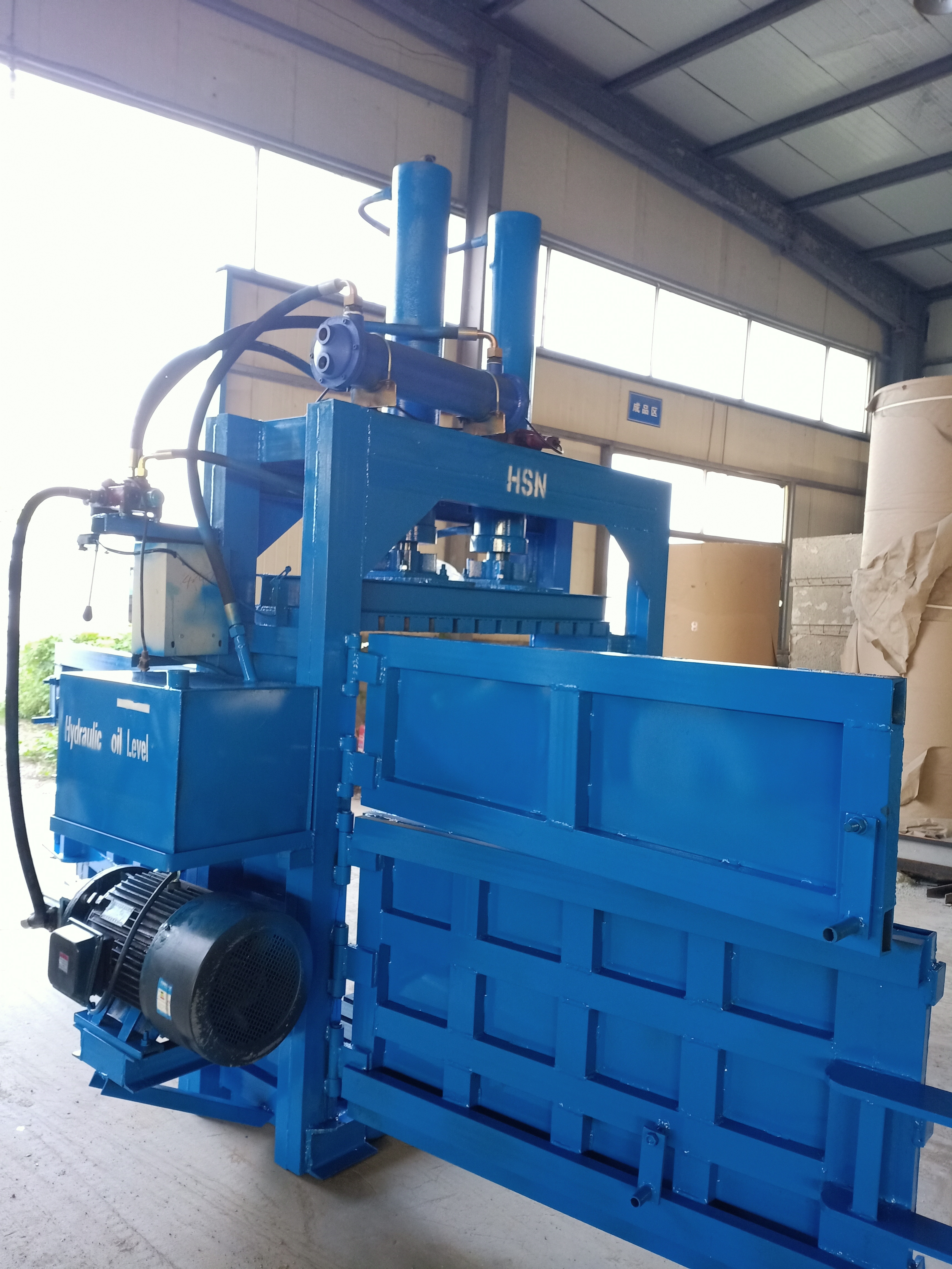 Single Chamber Textile Waste Baler