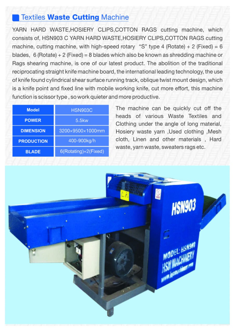 Textiles Waste Cutting Machine