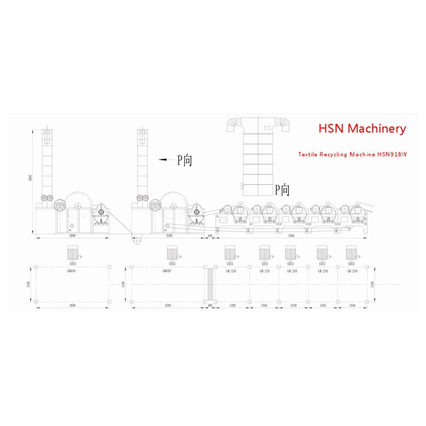 HSN918W510W Textile Waste Recycling Machine
